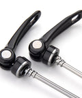 MTB Quick Release Skewers Front And Rear Set Aluminum Alloy Bicycle Wheel Axles With QR Levers Easy Install Durable Rust Resistant Skewers For Hubs Black