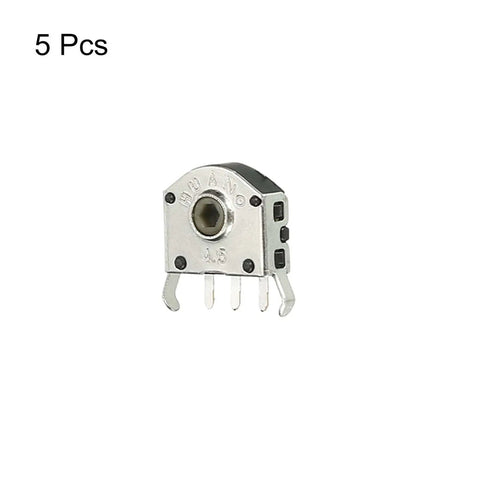 4.5mm Mouse Wheel Encoder Kit For DIY Gaming Mice, showing front view of a single encoder with metal build and multiple pins.