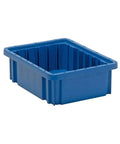 Dividable Grid Heavy Duty Part Organizer Bins Pack Of 20, 10.875 Inch Long, 8.25 Inch Wide, 3.5 Inch High Storage Bins For Industrial, Electronic, Healthcare, And Warehouse Use, Made In USA in blue