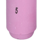 Tough Alumina Ceramic Nozzles With Gas Lens Cups For TIG Welding Torch, 8mm top, 11mm bottom, pink ceramic nozzle.