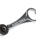 Side view of a Compact Five Piece Mini Ratchet Set For Tight Spots With Phillips And Slotted Bits One Quarter And Five Sixteenths Inch Nut Drivers Quarter Inch Adapter Four Drive Bits Dual Drive Head And Socket Adapter showcasing its slim metal design.