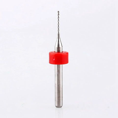 0.3-1.2mm Carbide Micro Drill Bits For Engraving Printed Circuit Boards Tungsten Core with red holder
