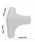 Soft Silicone Corner Protectors With Self Adhesive Edge Covers For Tables Desks And Kitchen Cabinets Protect Kids And Pets From Sharp Edges Rugged Yet Gentle Guard That Prevents Bumps And Injuries In Grey. Close-up view showing size at 4.5cm/1.77in.