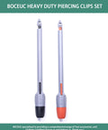 Heavy Duty Wire Piercing Probe Clip Set For Multimeters, 4mm Push On Banana Plug Leads displayed vertically