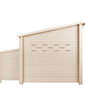 Side view of Ecoflex Jumbo Chicken Coop For 4 To 6 Chickens With No Fuss Assembly And Odor Resistant Build, Urban Barn Style In Tan