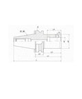 Pro Grade Cnc Rough Boring Collet With Bt50 Fitment detailed technical drawing showing dimensions and design features.