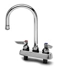 Workhorse Kitchen Faucet With Deck Mount, 4 Inch Centers, Lever Handles, 120X Gooseneck, OEM Replacement Part, chrome finish