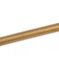 Close-up of Brass M5x50mm Stud Bolt Kit Full Threaded Rods With 5 Studs 10 Hex Nuts 10 Washers DIY Ready Hardware C38000 CuZn40Pb2 CW617N