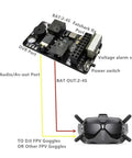 5.8G Analog To Digital FPV Receiver Module Adapter Board With Voltage Alarm, connections for DJI FPV Goggles, V3.0 Plus Upgrade