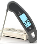 Instant Read Meat Thermometer With Ultra Fast Two Second Read Time, Auto Rotating Backlit Display, IP65 Water Resistant, NSF Certified
