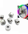 Hella Smooth 683ZZ Ball Bearings 20 Piece Set Mini Double Shielded Deep Groove 3MM X 7MM X 3MM beside colorful fan.