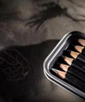 Charcoal Pencils In Metal Tin Six Count With Built In Sharpener For Easy Sharpening, Smooth Graphite Like Tone