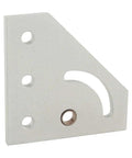 10 Series 90 Degree Right Hand Pivot Bracket Plate With Permanently Lubricated Bronze Bushing For Smooth Axial Motion 3 Inch Square Plate 0.188 Inch Thick No Mounting Hardware Included, 3in plate