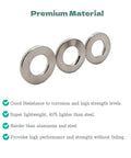 DIN125 M10 Titanium Flat Washer 6Al4V GR5 Aerospace Grade Titanium Silver Sealing Ring For Screws Bolts Nuts side view