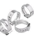Heavy Duty 50 Piece 3/8 Inch PEX Cinch Clamps Set In 304 Stainless Steel For Easy Install Leak Free Crimp Rings And Single Ear Hose Clamps