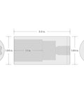 Diagram showing dimensions of the Half Inch Drive Deep 1-1/4 Inch 12-Point Socket with Chrome Plated Exterior for heavy duty jobs.