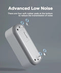 Bottom view of Ultrasonic Jewelry Cleaner Portable Pro Grade Household Cleaning Machine with noise-reducing rubber pads.