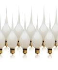 Silicone Dipped Candle Bulbs For Candle Lamps And Window Candles, 7 Watt Cozy Glow, Energy Efficient E12 Candelabra Base, C7 Shape, 12 Pack