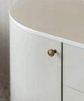 6 Pack Antique Brass Zinc Alloy Cabinet Knobs And Drawer Pulls For Kitchen Cabinets showing single knob on white cabinet