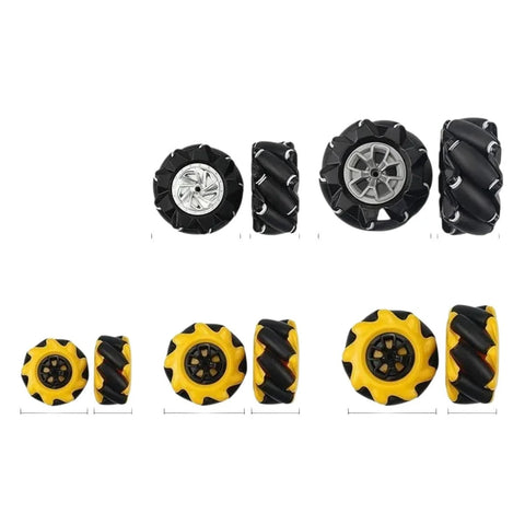 4-Pack mecanum wheel set for robotics, omni-directional wheels