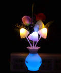 Two Pack Plug In LED Night Light With Auto Dusk To Dawn Sensor Half Watt Energy Saving Lamp Dream Nightlight Rose Flower Mushroom Lights