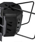 Large 43 Gallon Dual Chamber Compost Tumbler For Outdoor Garden Yard Dual Rotating Bin For Continuous Composting Easy Turn Sturdy Black PP Steel Construction
