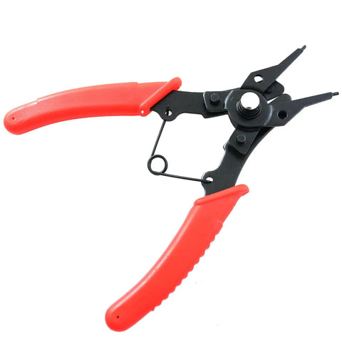 4 In 1 Snap Ring Pliers Set With Interchangeable Jaw Heads For Auto And Engine Repair, 45 90 180 Degree Angled Jaws