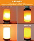 Lit Flame Effect LED Light Bulb With 4 Modes And Gravity Sensor E26 Base Flickering Fire Bulb mode comparison display