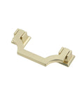 Gold Cabinet Pulls 2 Pack, 2.5 Inch Hole Center Solid Zinc Alloy Drawer Handles, anti tarnish and rust proof, shown on white background