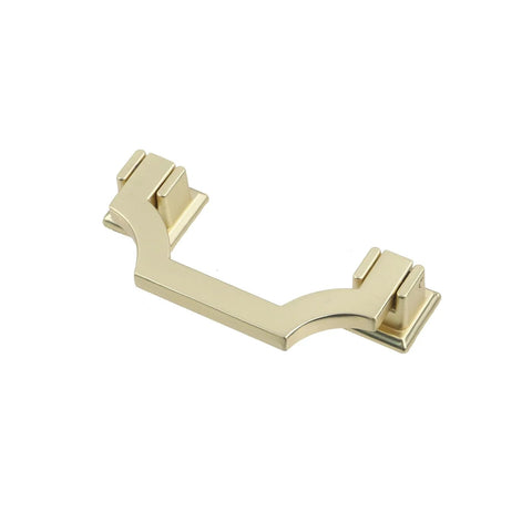 Gold Cabinet Pulls 2 Pack, 2.5 Inch Hole Center Solid Zinc Alloy Drawer Handles, anti tarnish and rust proof, shown on white background