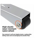 Heavy Duty Low Profile Anti Sag Gate Rollers With Slick Sealed Ball Bearings And Tough Floor Glide Pads For Hefty Wood Gate Swings No Stress Setup Today close-up of nylon wheel with wear-resistant feature.