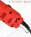 Close-up of Powerful 350W Electric Die Grinder Sander and Polisher Tool with 6 Variable Speeds up to 15000 RPM and ergonomic design.
