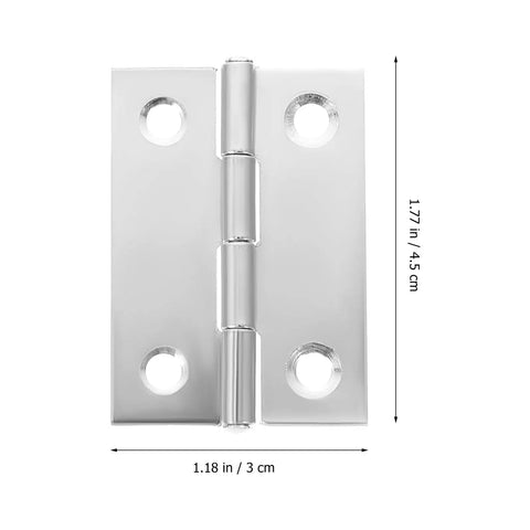 30 Pieces Stainless Steel 2 Inch Cabinet Door Hinges Set For Furniture And Cabinets Durable Rust Resistant Silver Metal Home