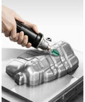 Using 20 Pcs 8mm Rubber Polishing Burr Point Bits For Rotary Tools With 1/8 Inch Shank on metal surface for smoothing
