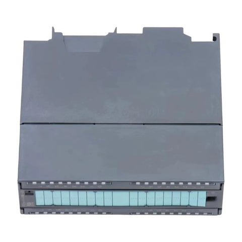 Beast Mode Programmable Logic Controller 6ES7321-1BL00-0AA0 For Industrial Automation Ultra Reliable PLC Module With Fast I O Ports Real Time Control Rugged Industrial Grade Unit Built For Manufacturing Lines. Gray PLC module front view with blue terminal blocks