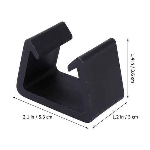 4 Pack Black Plastic Sofa Clips For Sectional Couches And Furniture Connectors, Easy To Install, Leaves No Trace, with dimensions