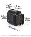 Type C To 4 Pin Rear Derailleur Charger Converter For 12 Speed DI2 Systems, pocket-sized, ABS and metal with dimensions shown