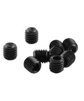 Pro Grade Heavy Duty Socket Screw Kit with 240 Piece Alloy Steel Grub and Wood Screw Set for M3 to M8, close-up view of black grub screws