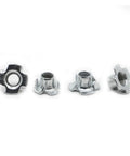 Heavy Duty Four Claw Captive Nut Inserts Made From Rugged Zinc Coated Steel, M3 M4 M5 M6 M8 M10 threads, for wood and metal