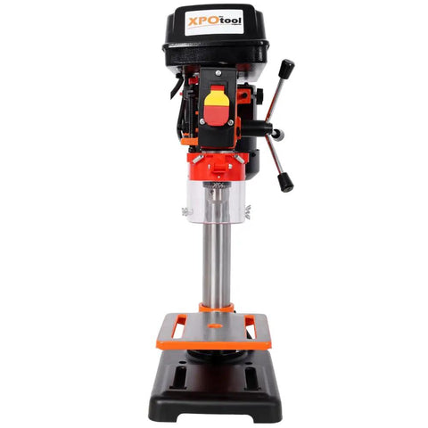 8 Inch Benchtop Drill Press With Laser Positioning Guide And Tilt Table 0 To 45 Degree Rotation featuring five speed settings