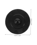 Top view of durable CNC aluminum hood lock kit for cars, trucks, and SUVs, showing 5.5 cm diameter black latch component.
