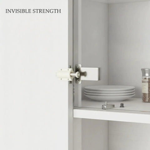 Stainless Steel Magnetic Door Catch For Glass Cabinets And RVs Slim Profile Hardware Powerful Latch on glass cabinet