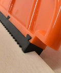Close-up of Power Hands Push Stick for Woodworking Beefed Up Durable Thick Plastic Design on table saw with non-slip tread