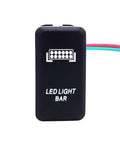 Toyota LED Light Bar Symbol Push Button Switch With White Backlight On Off Rocker Connector Wire Kit Direct Replacement For Tacoma Tundra 4Runner And Other Toyota Trucks