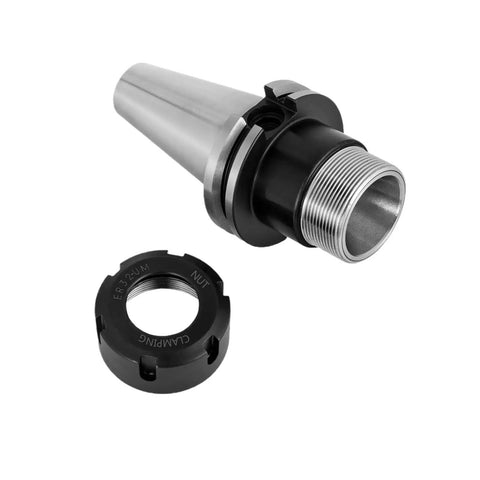 Heavy-Duty 5 Piece Er32 Collet Set For Cat40 Cnc Milling Chuck, solid steel adapter and collet nut for precision machining.