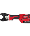 M18 Force Logic Cordless Lithium Battery Hydraulic Wire Crimper Kit With 600 Mcm Copper And 750 Mcm Expanded Jaw, side view.