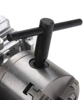 Hardcore Cnc Rotary Fourth Axis Upgrade Featuring A Bulletproof 80Mm Four Jaw Chuck With A Snappy 20 To 1 Right Angle Gearbox detailed view of rotating chuck.