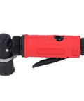 15000 RPM Air Die Grinder With Built In Muffler And Red Protective Sheath, Compact Pneumatic Spot Mill For Rust Removal And Deburring, Zinc Alloy Construction With Low Vibration, Pro Shop Tool That Busts Rust Fast, showing ergonomic red grip.