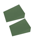 Two Pack Foam Wedge Blocks Slant Boards Calf Stretcher EVA Lightweight Training Gear For Calf Raises And Calf Stretching Durable Grippy Slant Blocks In Green 12X15X5 Cm Portable Home Gym Essential