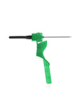 Sterile Lab Pro Grade 21G 1.25 Inch Dispensing Needles Universal Fit 48 Pack Color Coded Ergonomic Shield Thin Wall Stainless Steel for Multi Sample Collection and Optimal Flow in Labs, green shield